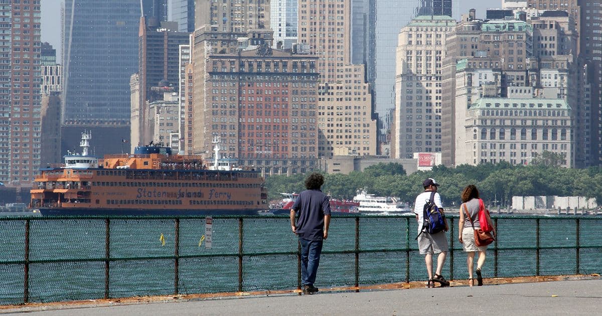 Staten Island Ferry for panoramic views 