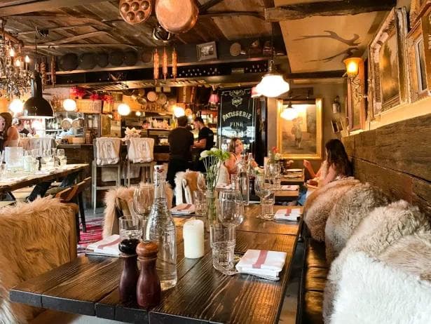 Chic alpine restaurant